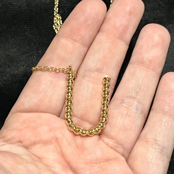 SUGAR FIX by Baublebar Initial Necklaces - Nickel Free - F, I, Q, U, W - Picture 15 of 15